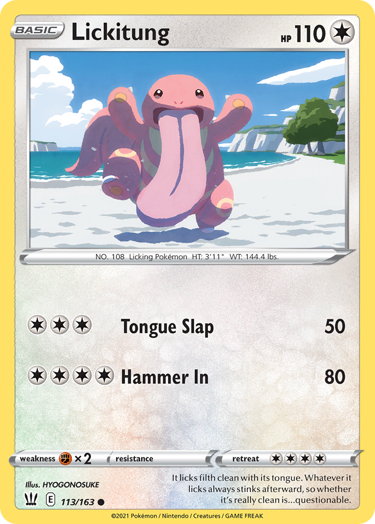 Lickitung 113/163 Common Battle Styles