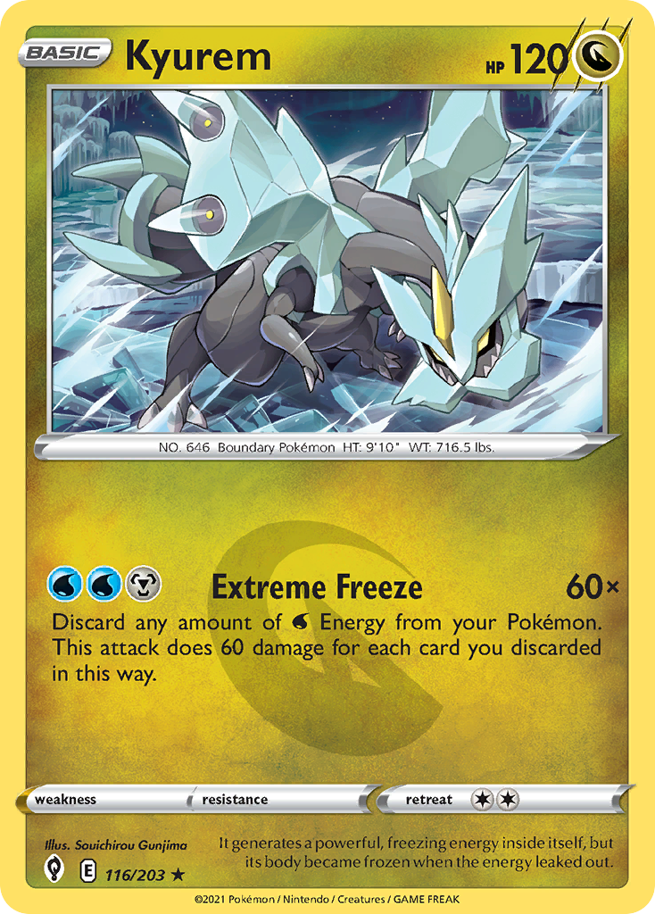 Kyurem 116/203 Rare Holo Evolving Skies