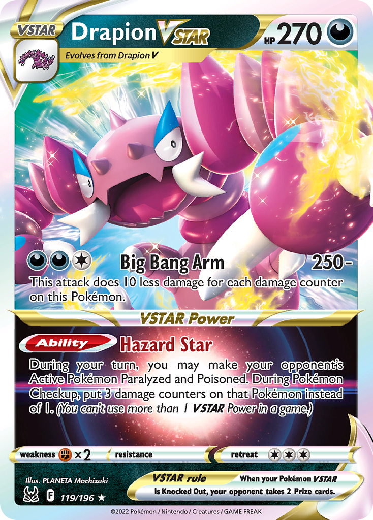 Drapion VSTAR 119/196 Rare Holo VSTAR Lost Origin