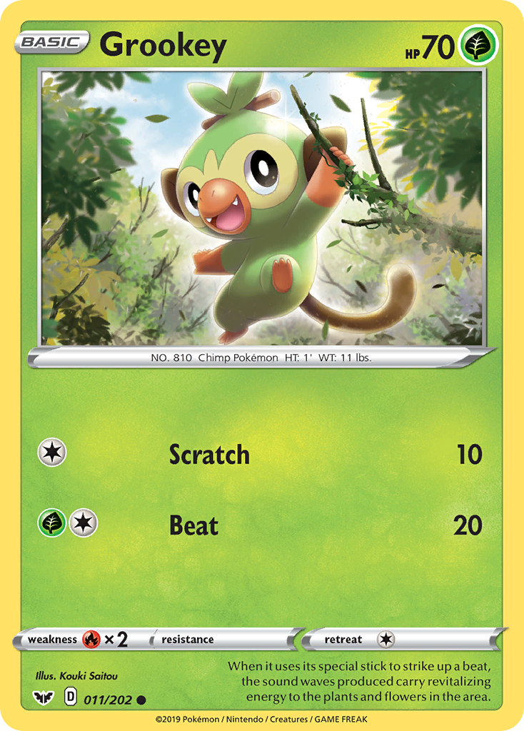 Grookey 011/202 Common Sword & Shield