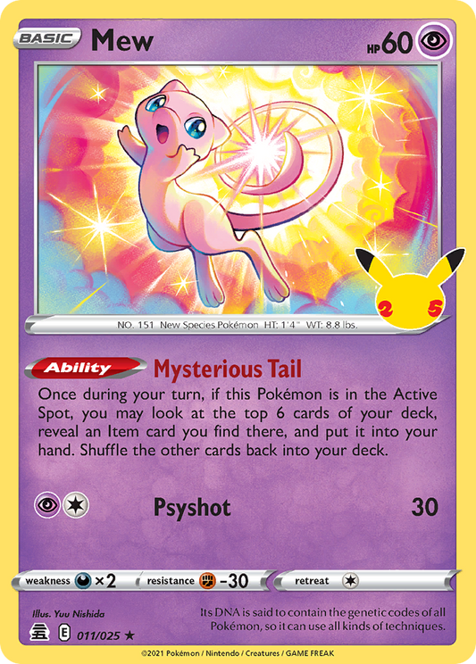 Mew 011/025 Rare Holo Celebrations