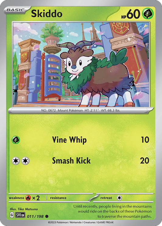 Skiddo 011/198 Common Scarlet & Violet