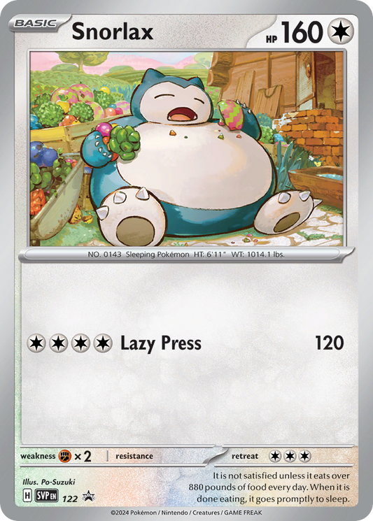 Snorlax 122/165 Promo Scarlet & Violet Black Star Promos