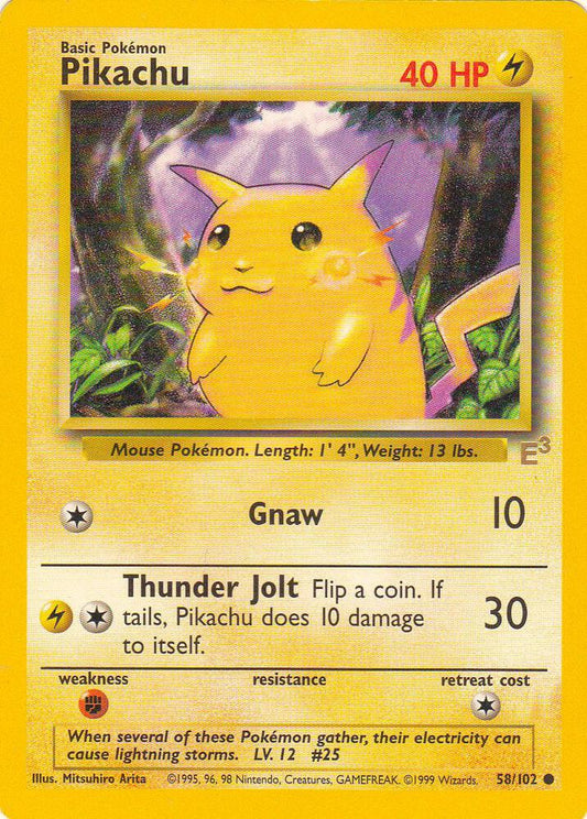 Pikachu - 58/102 (E3 Stamped) 058/102 Promo Miscellaneous Cards & Products Pokémon card