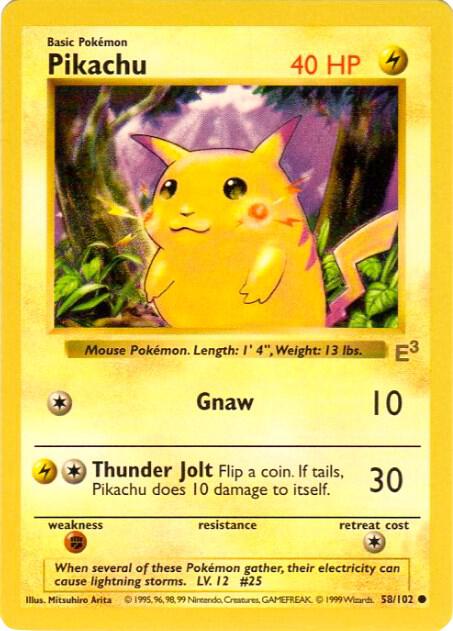 Pikachu - 58/102 (E3 Stamped with Red Cheeks) Promo Miscellaneous Cards & Products