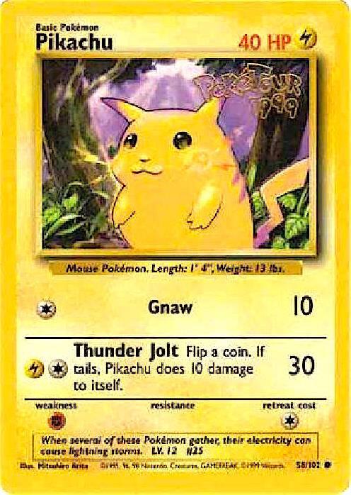 Pikachu - 58/102 (PokeTour 1999) Promo Miscellaneous Cards & Products