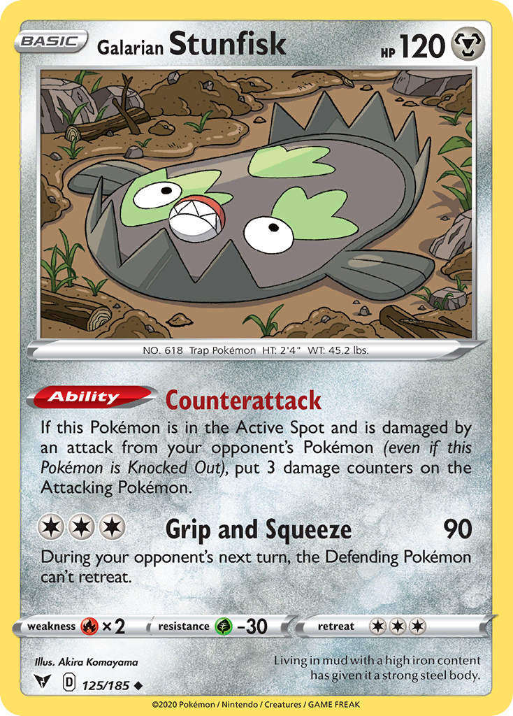 Galarian Stunfisk 125/185 Uncommon Vivid Voltage