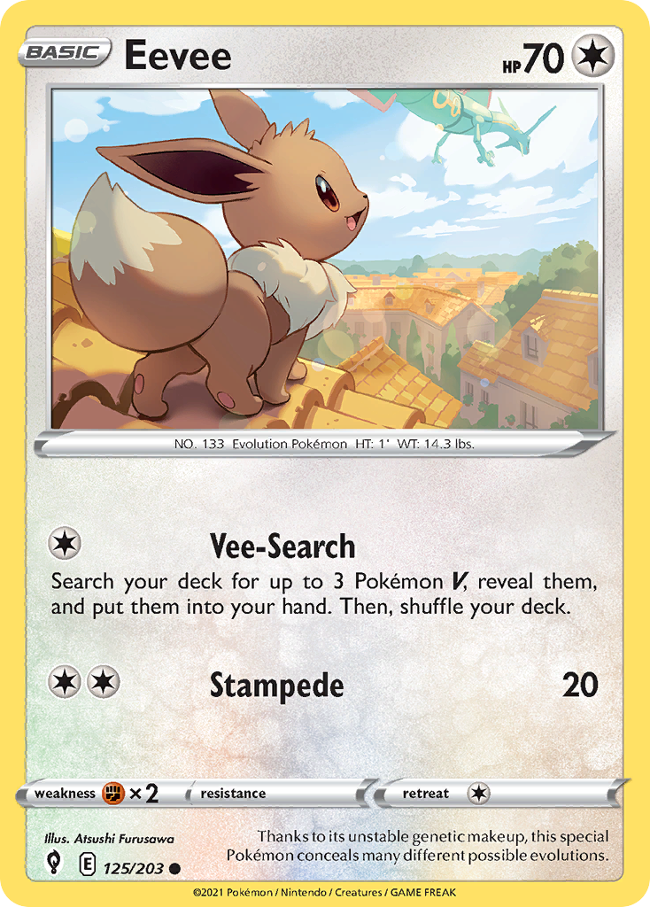 Eevee 125/203 Common Evolving Skies