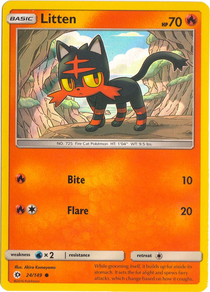 Litten - 24/149 (Water Web Holo) Promo Miscellaneous Cards & Products
