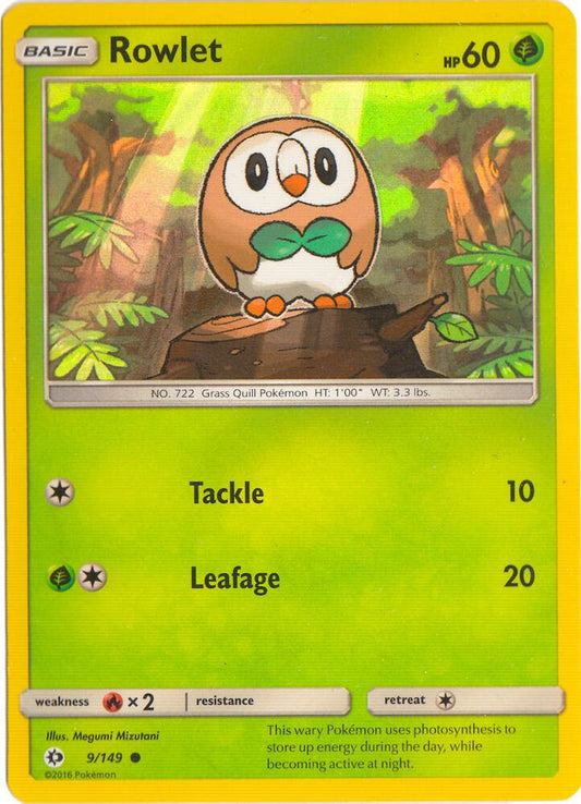 Rowlet - 9/149 (Water Web Holo) 009/149 Promo Miscellaneous Cards & Products Pokémon card