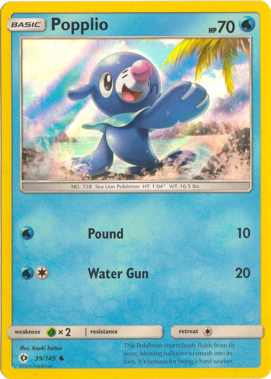 Popplio - 39/149 (Water Web Holo) 039/149 Promo Miscellaneous Cards & Products Pokémon card