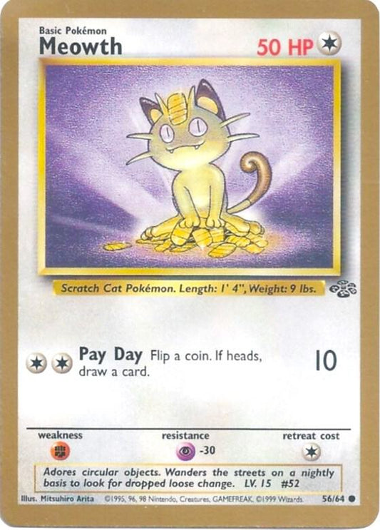 Meowth - 56/64 (Gold Bordered Promo) 56/64 Promo Miscellaneous Cards & Products Pokémon card