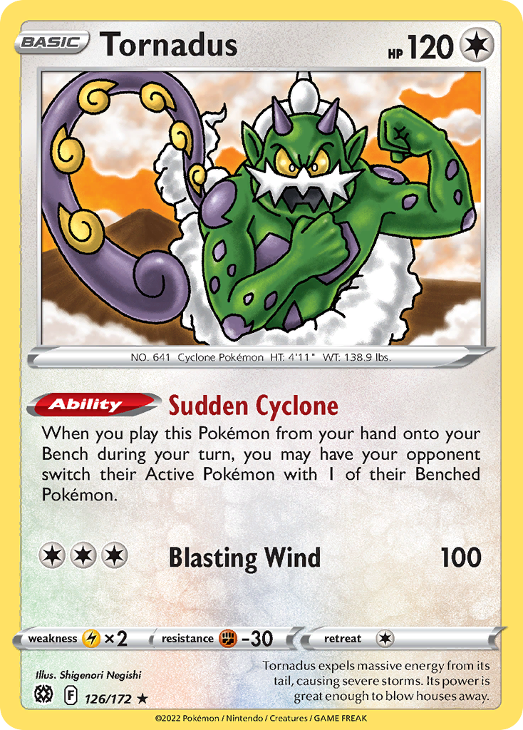 Tornadus 126/172 Rare Brilliant Stars