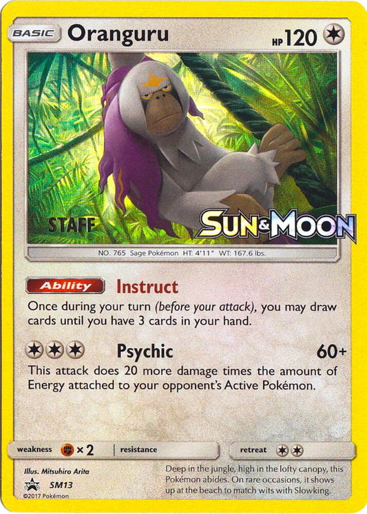 Oranguru - SM13 (Prerelease) [Staff] SM13 Promo SM Promos Pokémon card
