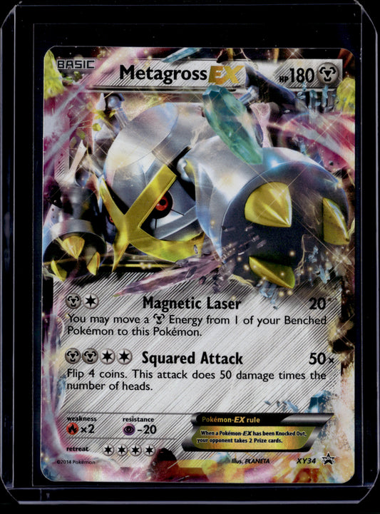 Metagross EX (Shiny) XY Promos #XY34 Holofoil Pokémon Card (front)