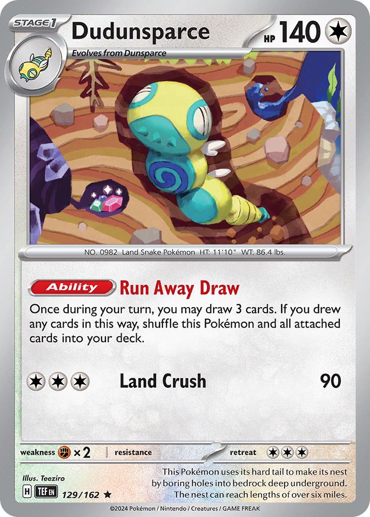 Dudunsparce 129/162 Rare Temporal Forces