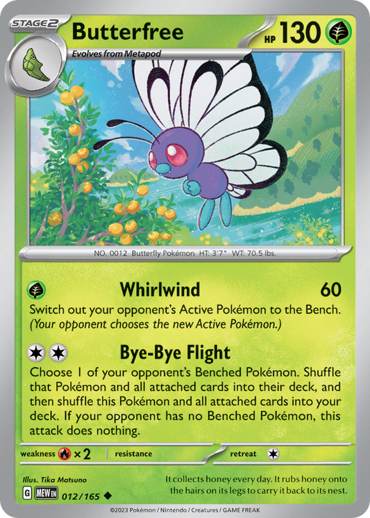 Butterfree 012/165 Uncommon 151