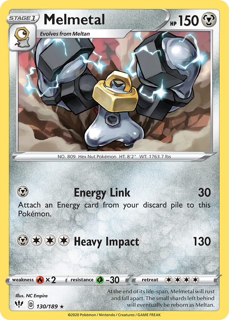 Melmetal 130/189 Rare Darkness Ablaze