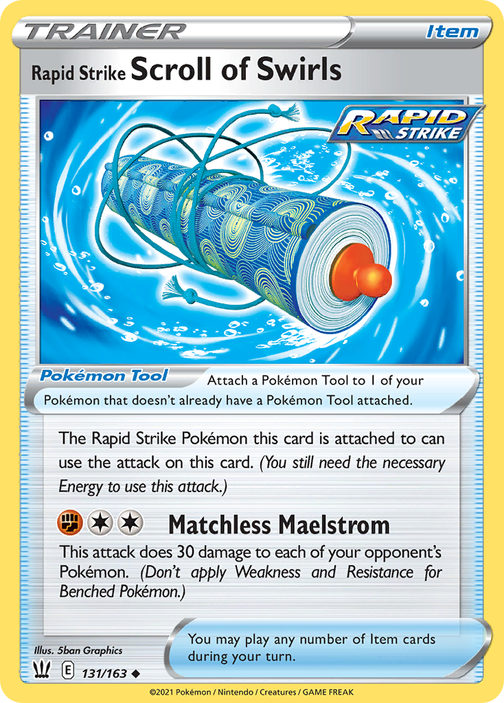 Rapid Strike Scroll of Swirls 131/163 Uncommon Battle Styles