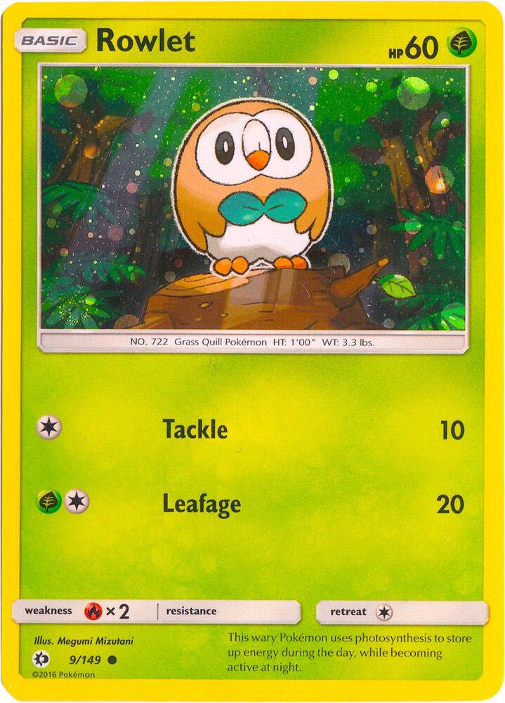 Rowlet - 9/149 (Cosmos Holo) 009/149 Promo Miscellaneous Cards & Products Pokémon card