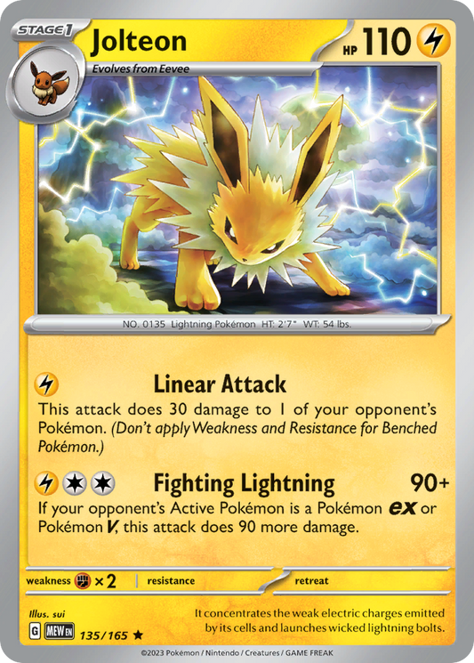 Jolteon 135/165 Rare 151