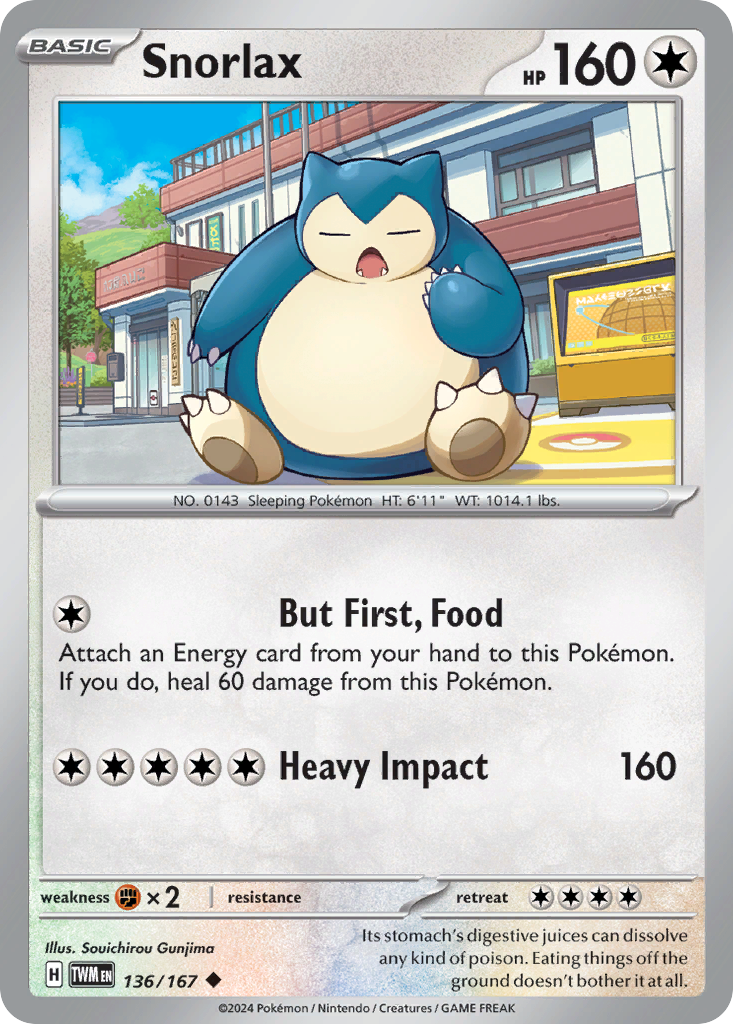 Snorlax 136/167 Uncommon Twilight Masquerade