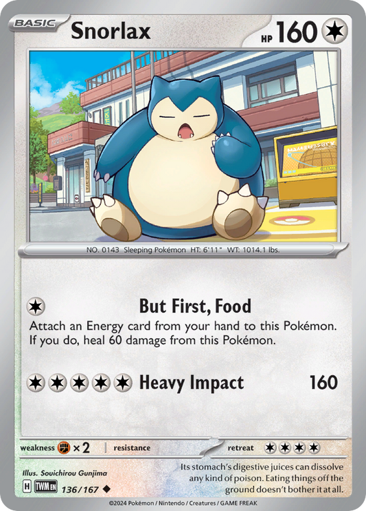 Snorlax 136/167 Uncommon Twilight Masquerade