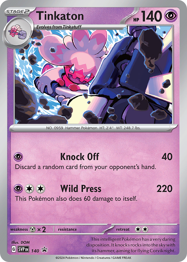 Tinkaton 140/165 Promo Scarlet & Violet Black Star Promos