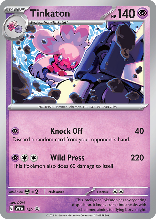 Tinkaton 140/165 Promo Scarlet & Violet Black Star Promos