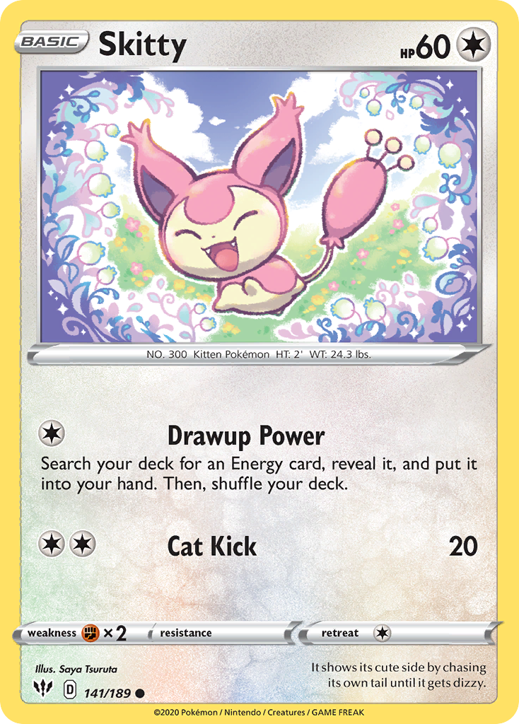 Skitty 141/189 Common Darkness Ablaze