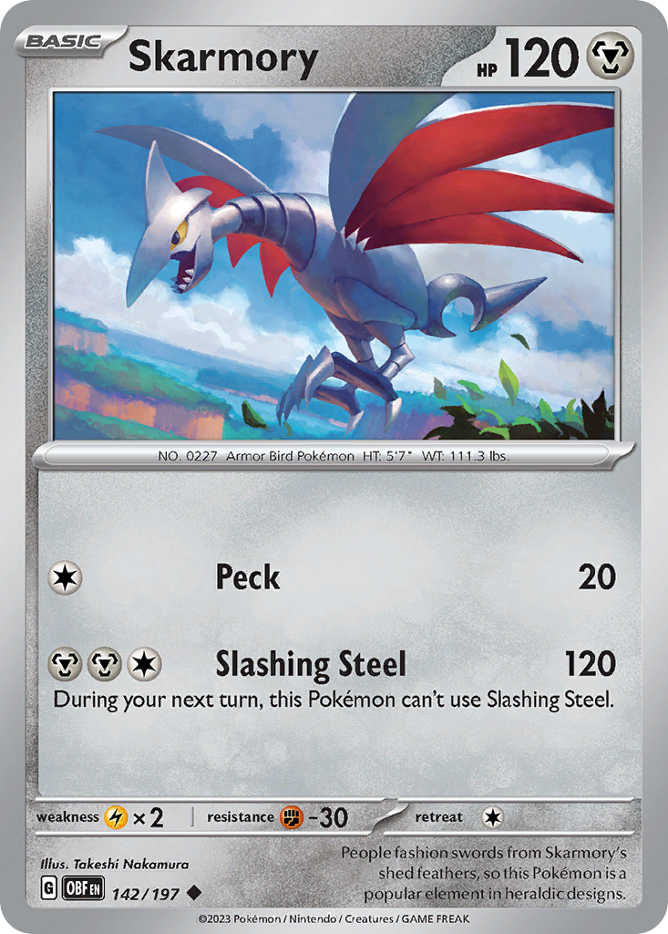 Skarmory 142/197 Uncommon Obsidian Flames