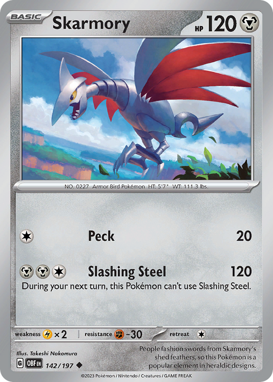 Skarmory 142/197 Uncommon Obsidian Flames