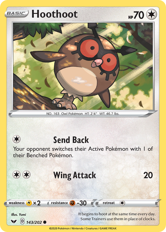 Hoothoot 143/202 Common Sword & Shield