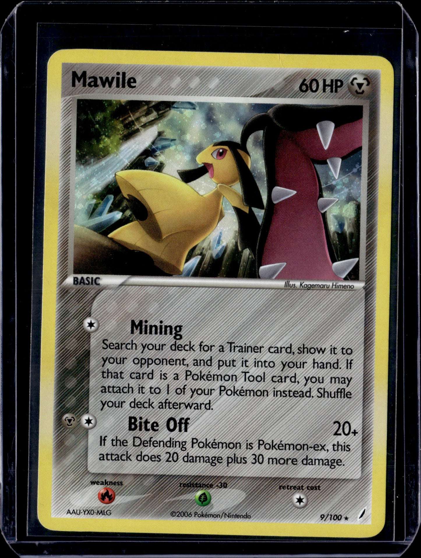 Mawile Crystal Guardians #9/100 Holofoil Pokémon Card (front)