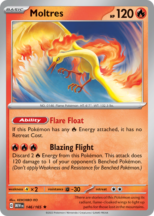 Moltres 146/165 Rare 151