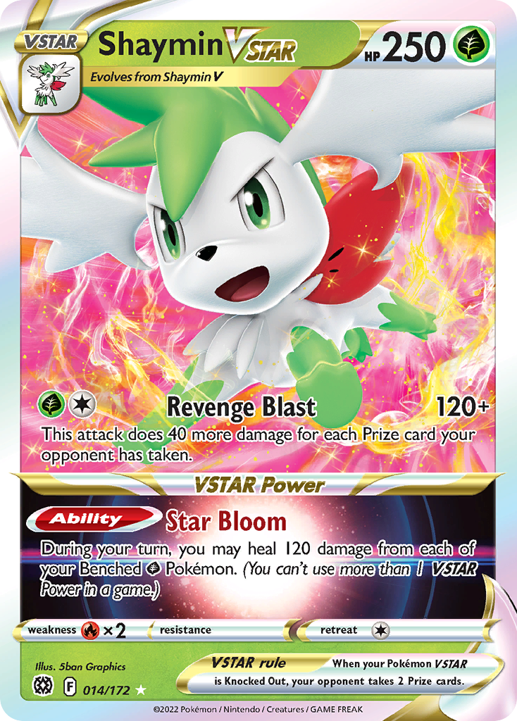 Shaymin VSTAR 014/172 Rare Holo VSTAR Brilliant Stars