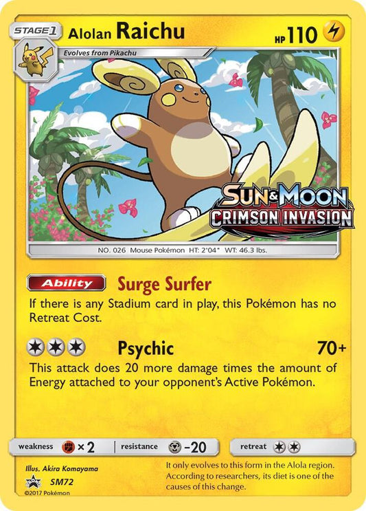 Alolan Raichu - SM72 (Prerelease) SM72 Promo SM Promos Pokémon card