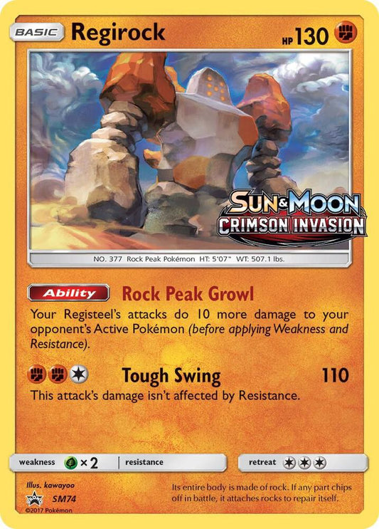 Regirock - SM74 (Prerelease) SM74 Promo SM Promos Pokémon card