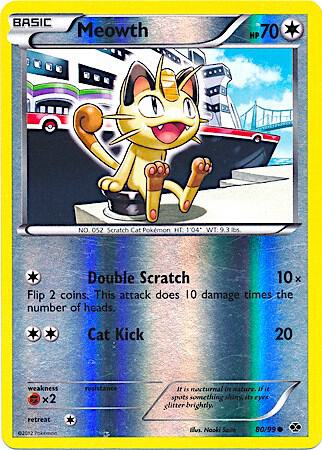 Meowth - 80/99 (Mirror Reverse Holo) 080/099 Promo Miscellaneous Cards & Products Pokémon card