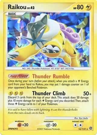 Raikou - 16/132 (Cracked Ice Holo) 016/132 Promo Miscellaneous Cards & Products Pokémon card