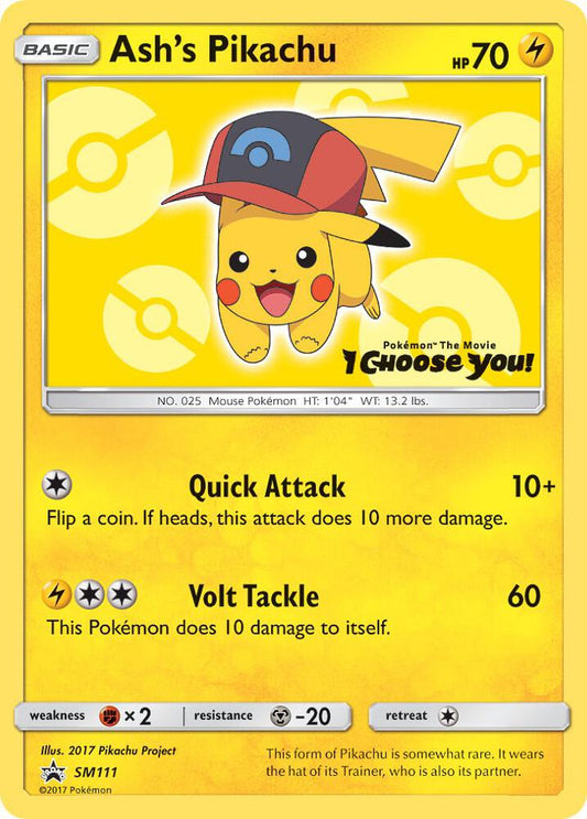 Ash's Pikachu - SM111 SM111 Promo SM Promos Pokémon card