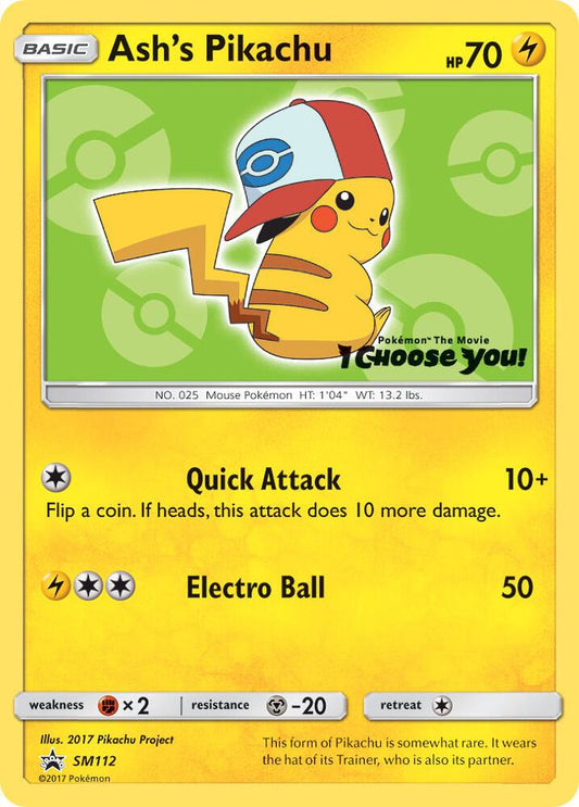 Ash's Pikachu - SM112 SM112 Promo SM Promos Pokémon card