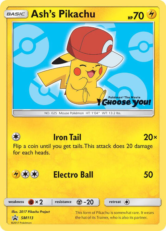 Ash's Pikachu - SM113 SM113 Promo SM Promos Pokémon card