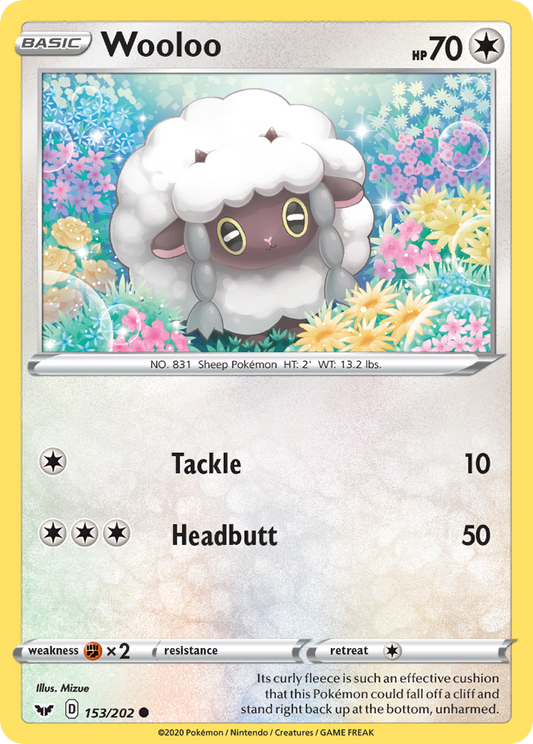 Wooloo 153/202 Common Sword & Shield