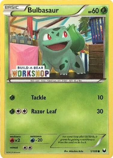 Bulbasaur - 1/108 (Build-A-Bear Workshop Exclusive) 001/108 Promo Miscellaneous Cards & Products Pokémon card