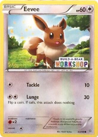 Eevee - 63/98 (Build-A-Bear Workshop Exclusive) 063/098 Promo Miscellaneous Cards & Products Pokémon card