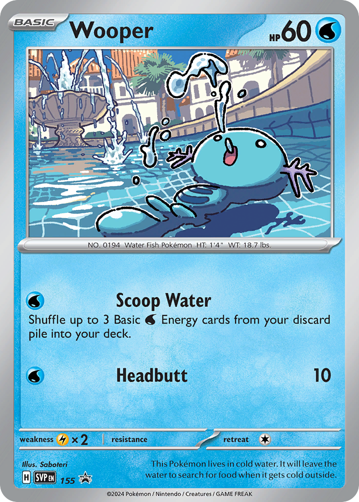 Wooper 155/165 Promo Scarlet & Violet Black Star Promos