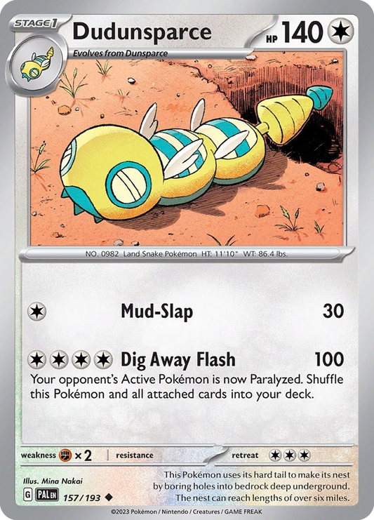 Dudunsparce 157/193 Uncommon Paldea Evolved