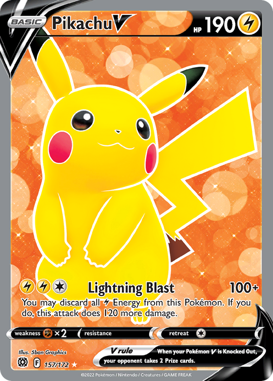 Pikachu V 157/172 Rare Ultra Brilliant Stars