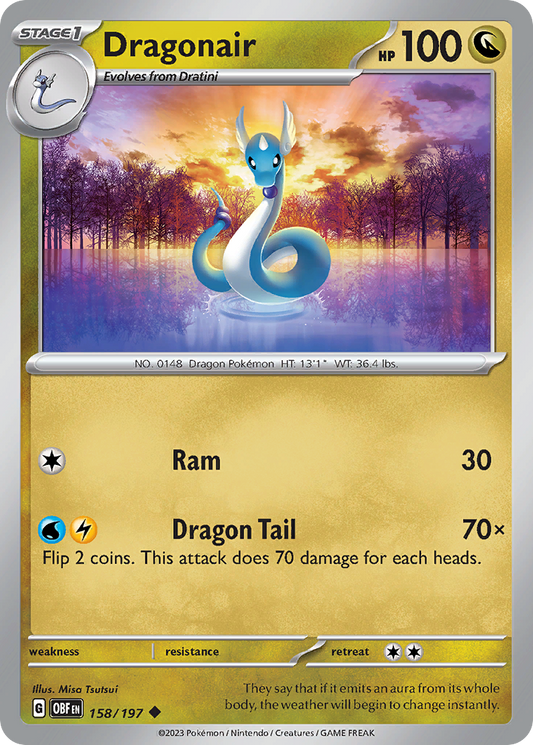 Dragonair 158/197 Uncommon Obsidian Flames